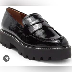 NWT Franco Sarto Black Bazel Chunky Loafers